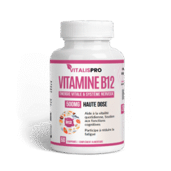Vitamine B12 – Énergie, Système Nerveux & Santé du Sang (Cyanocobalamine) - complément alimentaire naturel Maroc | Alphavital