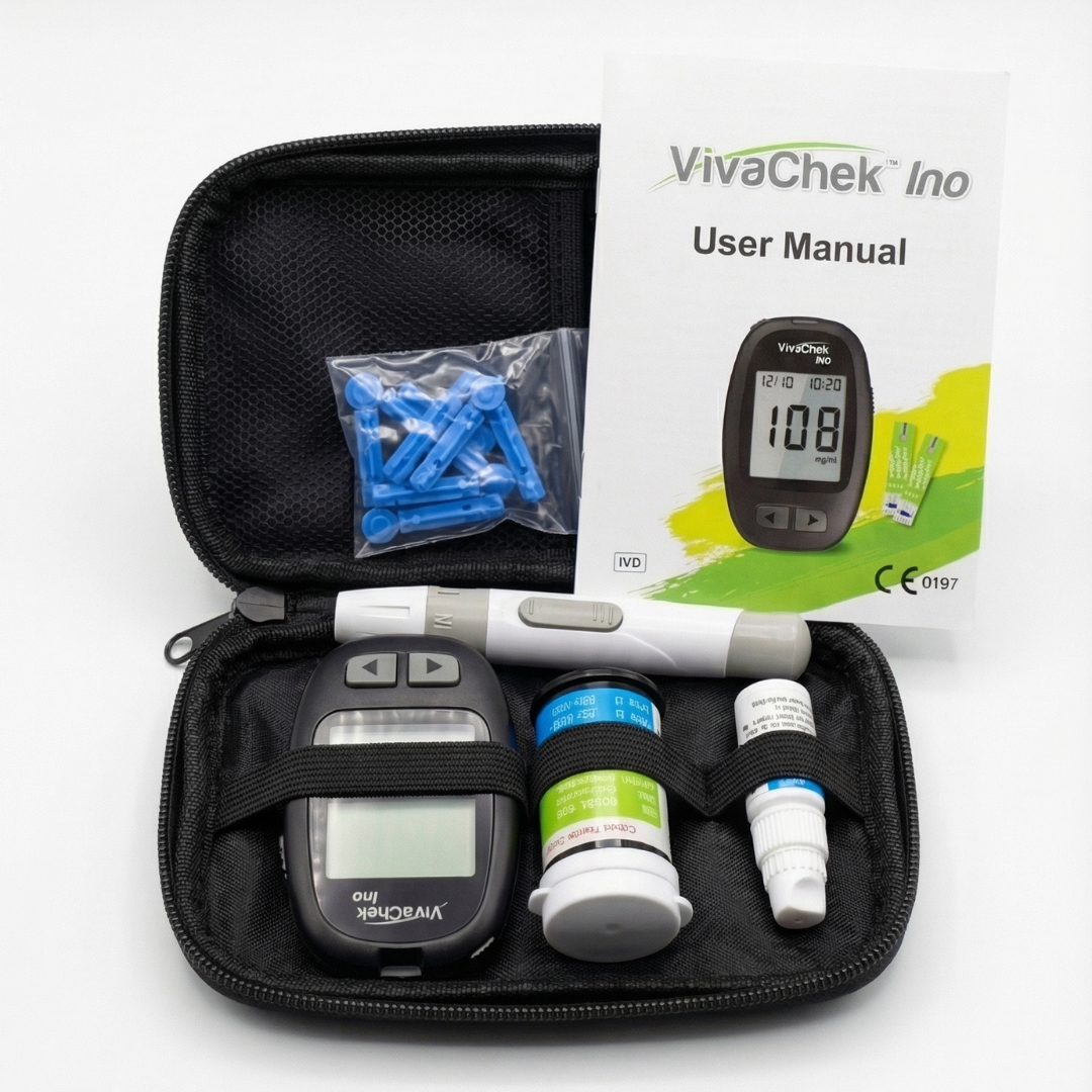 Lecteur de glycémie VivaChek Ino - Kit Complet + 10 Bandelettes 2 Lecteur de glycémie VivaChek Ino - Kit Complet + 10 Bandelettes - vue détaillée ingrédients | Alphavital Maroc